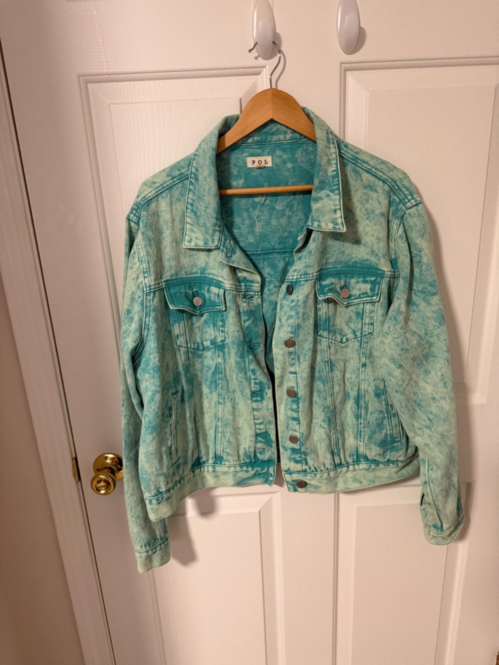 🌷 NWT ‘POL’  Acid-Wash Denim Jacket